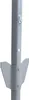 A close-up view of the bottom section of a metal fence post with a pointed base and a clip mechanism near the top. Produktbild-Vorschau