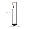 Relaxdays Garderobenständer Metall & Holz, modern, 3 Haken Produktbild-Vorschau 4