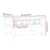 A line drawing of a coffee table with dimensions indicated by text and lines. Voir les images du produit