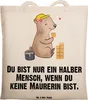 Mr. & Mrs. Panda Tote Bag Maurerin Herz - Transparent - Produktbild-Vorschau 1