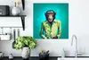 MuchoWow® Poster Affe - Bluse - Blumen - Grün - Porträt Produktbild-Vorschau 3