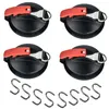 4 Stück starke Saugnapf-Haken mit 8 S-Haken – Camping Produktbild-Vorschau 1