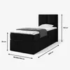 NORDELO Boxspringbett MODERNO 100x200 cm Schwarz Produktbild-Vorschau 5