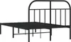 vidaXL Struttura letto con testiera in metallo nero 120x200 Anteprima dell’immagine prodotto 8