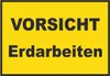 Vorsicht Erdarbeiten Schild mit Text A1 Rückseite Produktbild-Vorschau 1