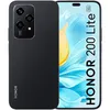 A black Honor 200 Lite smartphone is shown from the back and front, with a floral wallpaper on the screen. Náhled obrázku produktu