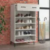 vidaXL Botník betonový šedý 60x35x105 cm odvozený dřevěný Náhled obrázku produktu 3