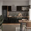 Küchenzeile Vicco R-Line Schwarz Hochglanz/Goldkraft Eiche Produktbild-Vorschau 5