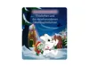 A winter scene with a rabbit and an elf in front of a house, with text indicating it's an advent calendar. Produktbild-Vorschau