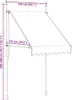 ručně stahovací markýza vidaXL 150 cm krémově bílá Náhled obrázku produktu 6