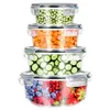 Vilde | Lunchboxen Set - Glasbehälter - 4 Stück - 1,3 L Bis Produktbild-Vorschau 5