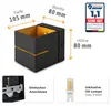 SSC-LUXon KOURA 4er Set Wandleuchten innen schwarz-gold Up Produktbild-Vorschau 5