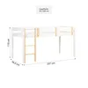 Homestyle4u Hochbett Weiß 90x200 Massivholz Kiefer Produktbild-Vorschau 3