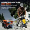 Extralink EGH-5500 Generatore Ibrido GPL CNG Benzina 5,5kW Anteprima dell’immagine prodotto 3
