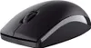 A black wireless computer mouse is shown from a diagonal angle against a white background. Produktbild-Vorschau