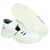 A pair of white safety sandals shown from a slightly elevated angle, with one shoe in the foreground and the sole of the other shoe visible behind it. Produktbild-Vorschau