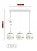 LUXOLAR Led Pendelleuchte 3 flammig - Deckenleuchte Weiß Produktbild-Vorschau 3