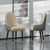WISFOR Lot de 2 chaises de salle à manger Cuir Métal Voir les images du produit 1