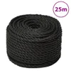vidaXL Arbeitsseil Schwarz 10 mm 25 m Polypropylen Produktbild-Vorschau 6
