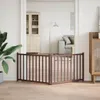 vidaXL 2-dílná skládací brána pro psy hnědý dub 160 cm Náhled obrázku produktu 3