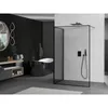 Mexen Kioto Walk-in Duschwand 130 x 90 cm, schwarzes Produktbild-Vorschau 2