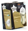 A product box for Tommee Tippee baby feeding bottles, showing images of the bottles and text describing their features. Produktbild-Vorschau
