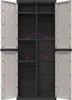 vidaXL Gartenschrank Grau und Schwarz 65x37x165 cm PP Produktbild-Vorschau 18