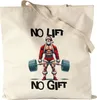 No Lift No Gift Jutebeutel Weihnachten Fitness Gym Produktbild-Vorschau 1