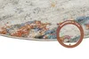 Kurzflorteppich 160 x 230 cm Beige-Blau modern abstraktes Produktbild-Vorschau 4