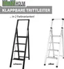 Alu Trittleiter 4-stufig silber klappbar mit Handlauf 150 Produktbild-Vorschau 8