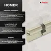 DOMINO Profilzylinder Schließzylinder HOMER 26/36 Produktbild-Vorschau 4