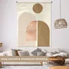 MuchoWow® Wandteppich Wandbehang Rund - Abstrakt - Braun Produktbild-Vorschau 2