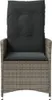 Gartensessel Verstellbar mit Kissen Grau Poly Rattan Produktbild-Vorschau 4
