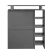 A gray wardrobe set with shelves on the right side, shown from the front. Anteprima dell’immagine prodotto