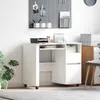 vidaXL Tavolo con ruote, bianco, realizzato in materiale Anteprima dell’immagine prodotto 2