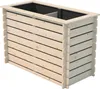 A rectangular wooden planter box with a black liner, shown from a slightly elevated front-left angle against a white background. Produktbild-Vorschau