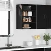 vidaXL Hangkast, zwart, eikenlook, 40 x 29,5 x 60 cm Productafbeelding-voorbeeld 2