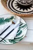 18-teiliges Menage "Palme" weiß grün Produktbild-Vorschau 8