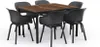 A dining table with six chairs, set against a white background. Anteprima dell’immagine prodotto