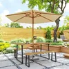 Outsunny Sitzgruppe 3-teilig Holz Essgruppe für 6 Personen Produktbild-Vorschau 8