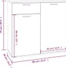 vidaXL Příborník kouřový dub 80x36x75 cm odvozený výrobek Náhled obrázku produktu 8