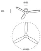 Forlight - Ventilatore a soffitto Stem Evo, diametro 1320 Anteprima dell’immagine prodotto 6