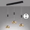 LED Pendelleuchte Gold / Schwarz 3flammig höhenverstellbar Produktbild-Vorschau 5