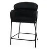 A black bar stool with armrests is shown against a white background. Produktbild-Vorschau