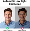 Comparison of a UGREEN webcam with another webcam, highlighting automatic low-light correction. Produktbild-Vorschau