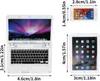 Puppenhaus Mini Laptop Set, Mini Metall Laptop Tablet Produktbild-Vorschau 3