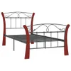 vidaXL Rama łóżka czarna metalowa 90x200 cm Podgląd zdjęcia produktu 3