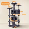 Yaheetech Kratzbaum Kletterbaum 139 cm H, Katzenbaum mit 3 Produktbild-Vorschau 11