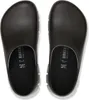 A top-down view of a pair of black Birkenstock Super Birki 2.0 clogs on a white background. Produktbild-Vorschau
