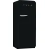 A black SMEG refrigerator with a silver handle. Produktbild-Vorschau